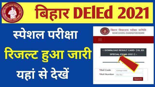 Bihar DElEd Special Exam Result 2021