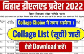 Bihar DElEd College List Pdf Download