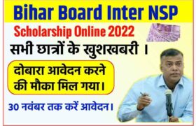 Bihar Board Inter NSP Scholarship Online Apply 2022